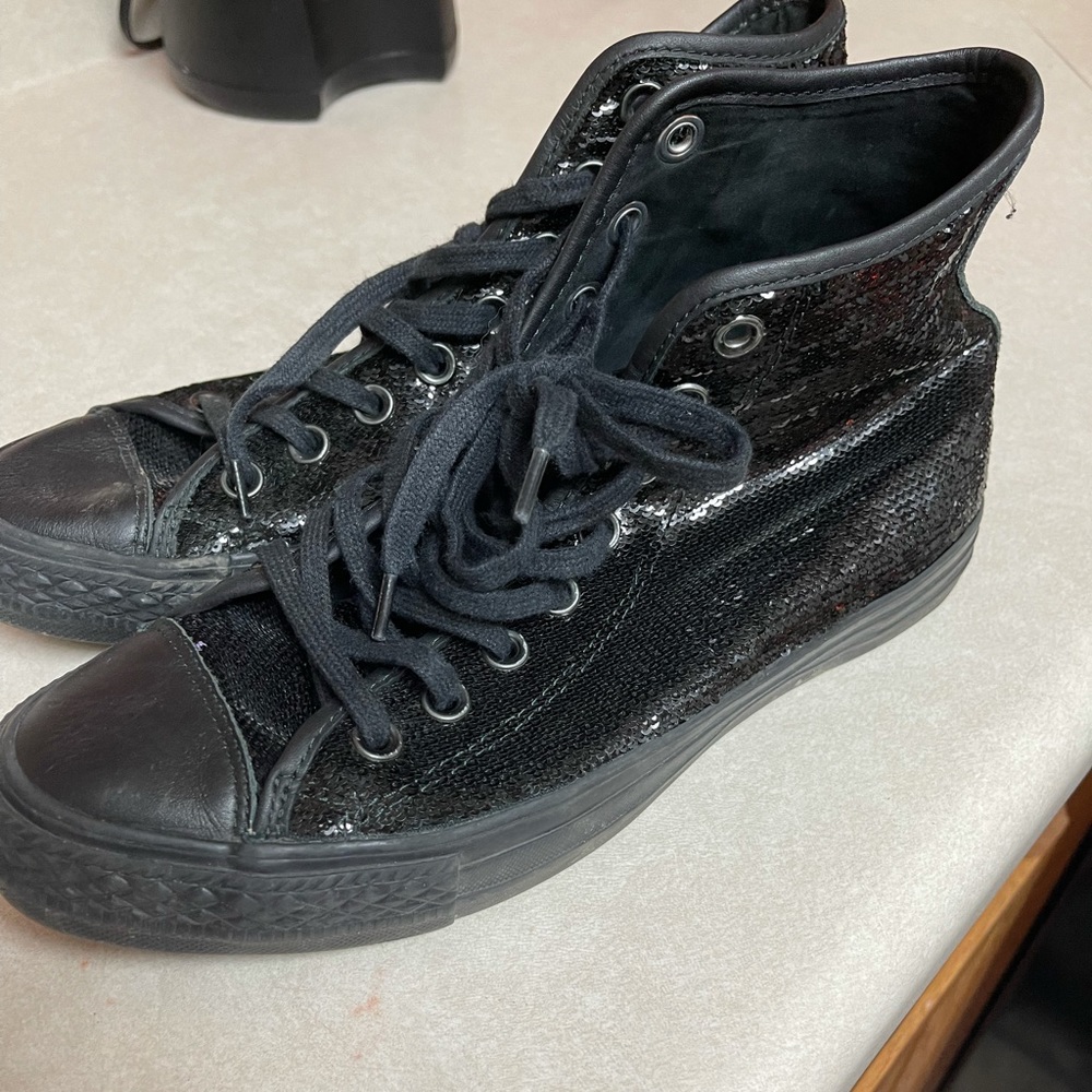 Black Sequin Chuck Taylor Hightop